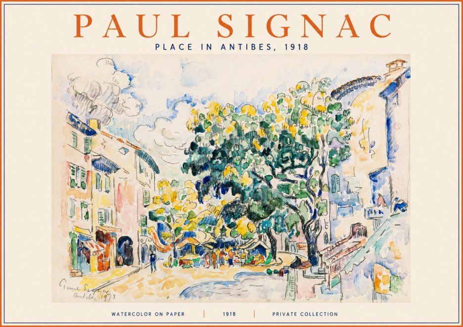 Signac Place in Antibes, 1918 No2 - Juliste