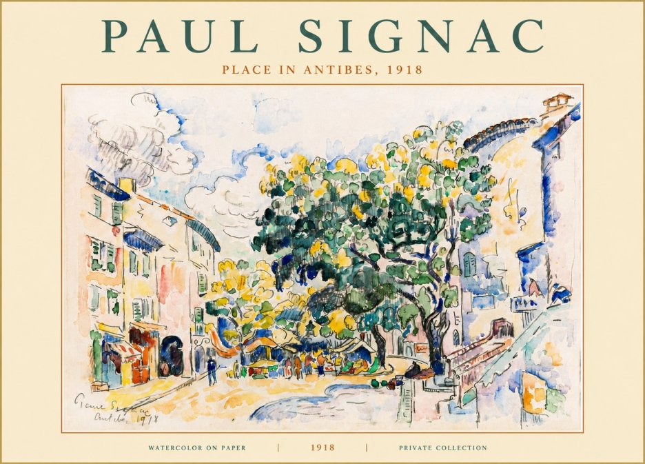 Signac Place in Antibes, 1918 No6 - Juliste