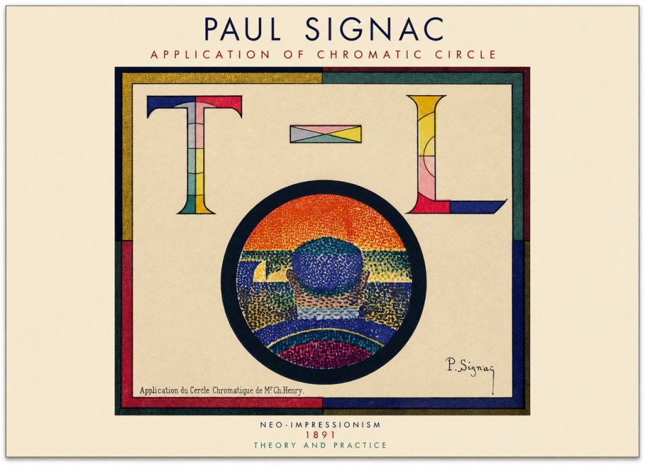 Signac Application of Chromatic Circle No1 - Juliste