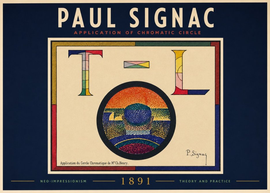 Signac Application of Chromatic Circle No4 - Juliste