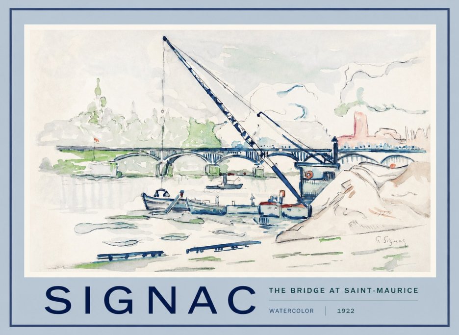 Signac The Bridge at Saint-maurice No2 - Juliste