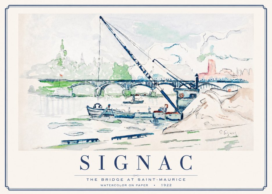 Signac The Bridge at Saint-maurice No5 - Juliste