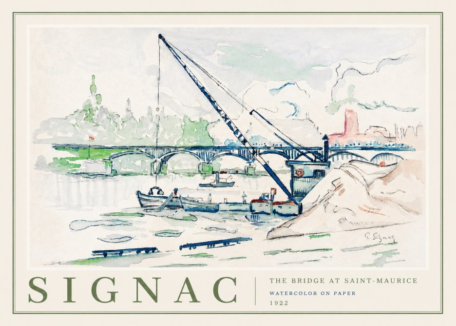 Signac The Bridge at Saint-maurice No6 - Juliste
