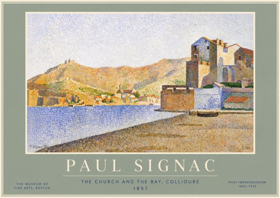 Signac Collioure - the Church and the Bay No6 - Juliste