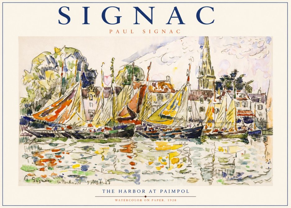 Signac The Harbor at Paimpol No3 - Juliste