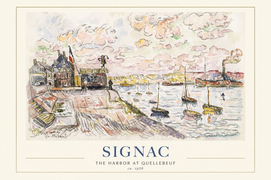 Signac The Harbor at Quellebeuf No1 - Juliste