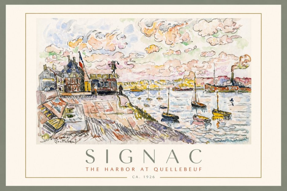 Signac The Harbor at Quellebeuf No3 - Juliste