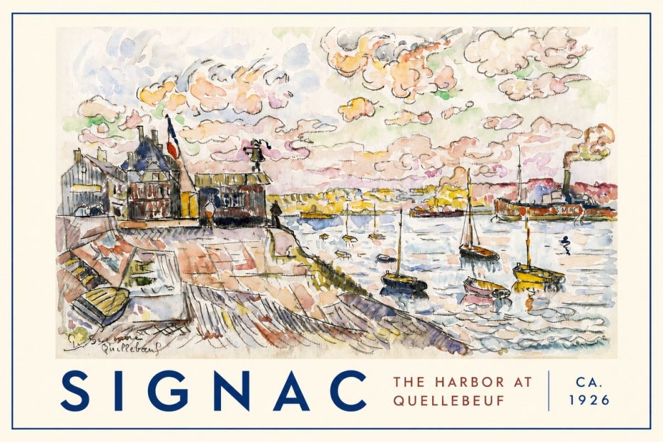 Signac The Harbor at Quellebeuf No4 - Juliste