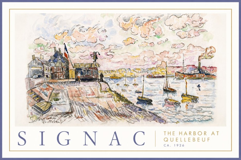 Signac The Harbor at Quellebeuf No6 - Juliste