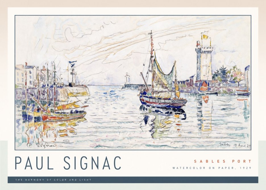 Signac Sables Port No2 - Juliste