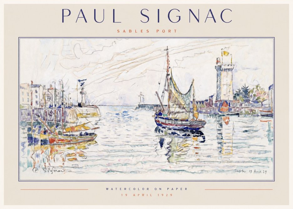 Signac Sables Port No3 - Juliste