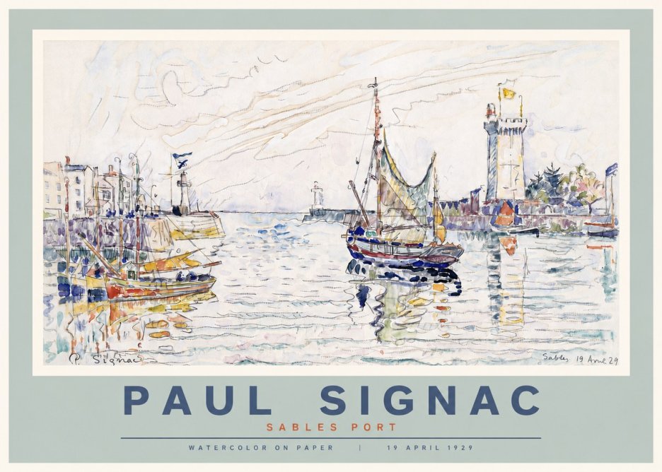 Signac Sables Port No4 - Juliste