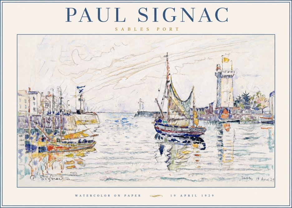 Signac Sables Port No6 - Juliste