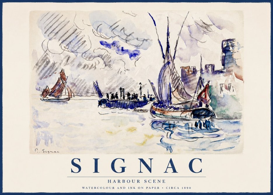 Signac Harbour Scene No6 - Juliste