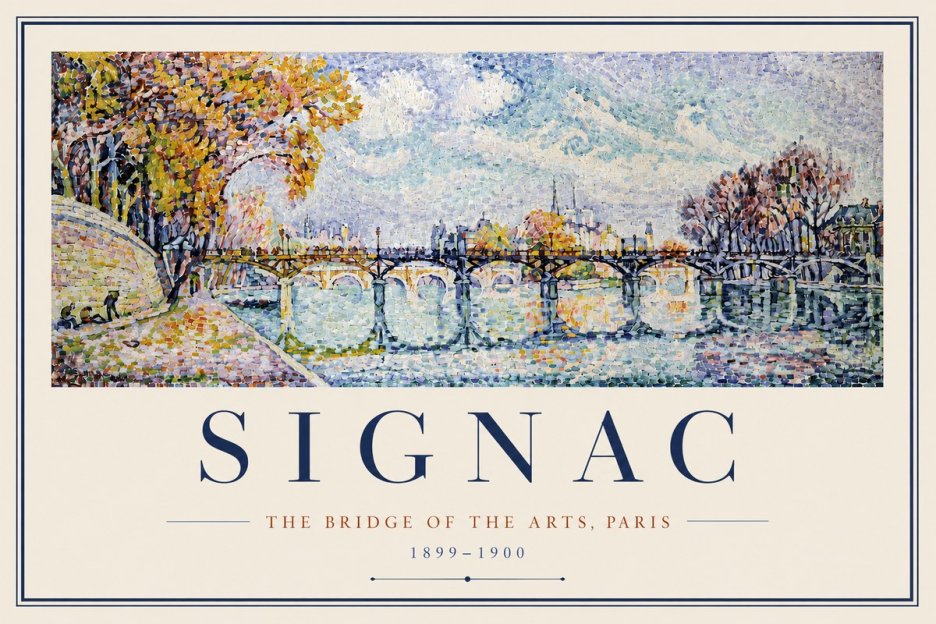 Signac The Bridge of the Arts, Paris No3 - Juliste