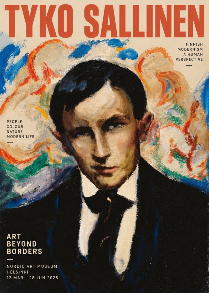 Tyko Sallinen Portrait of a Man II No3 - Juliste