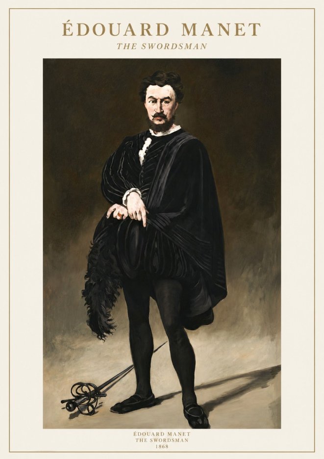 Édouard Manet The Swordsman No1 - Juliste
