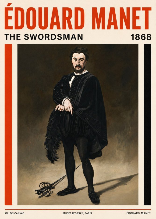 Édouard Manet The Swordsman No4 - Juliste