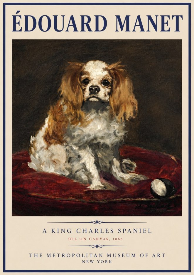 Édouard Manet A King Charles Spaniel No5 - Juliste