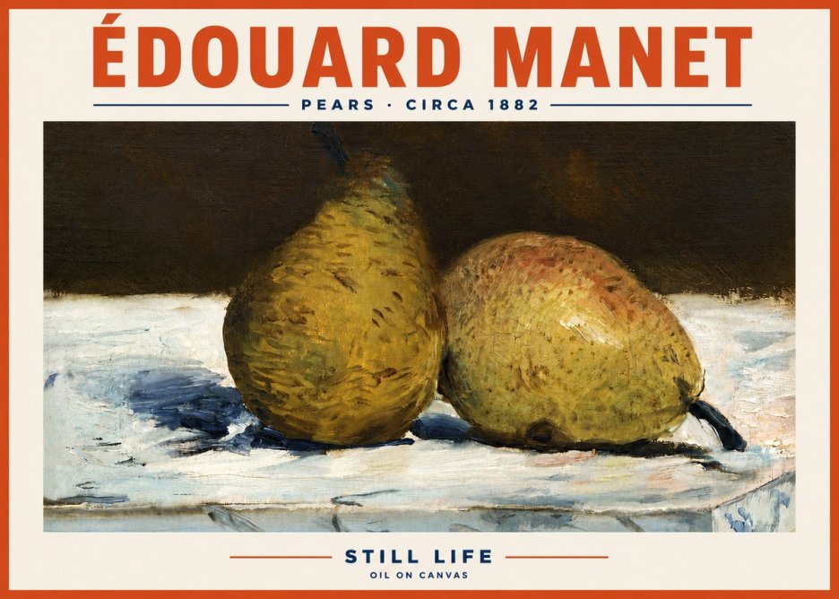Édouard Manet Pears No6 - Juliste