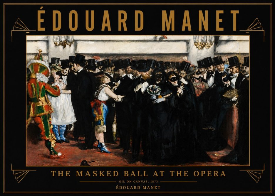 Édouard Manet The Masked Ball at the Opera No6 - Juliste