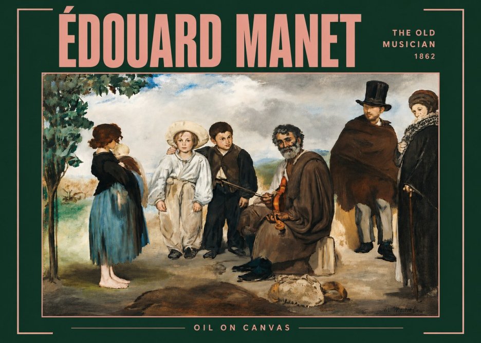 Édouard Manet The Old Musician - 1862 No4 - Juliste