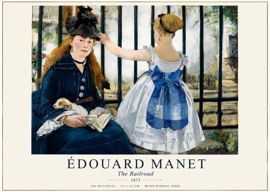 Édouard Manet The Railroad No1 - Juliste