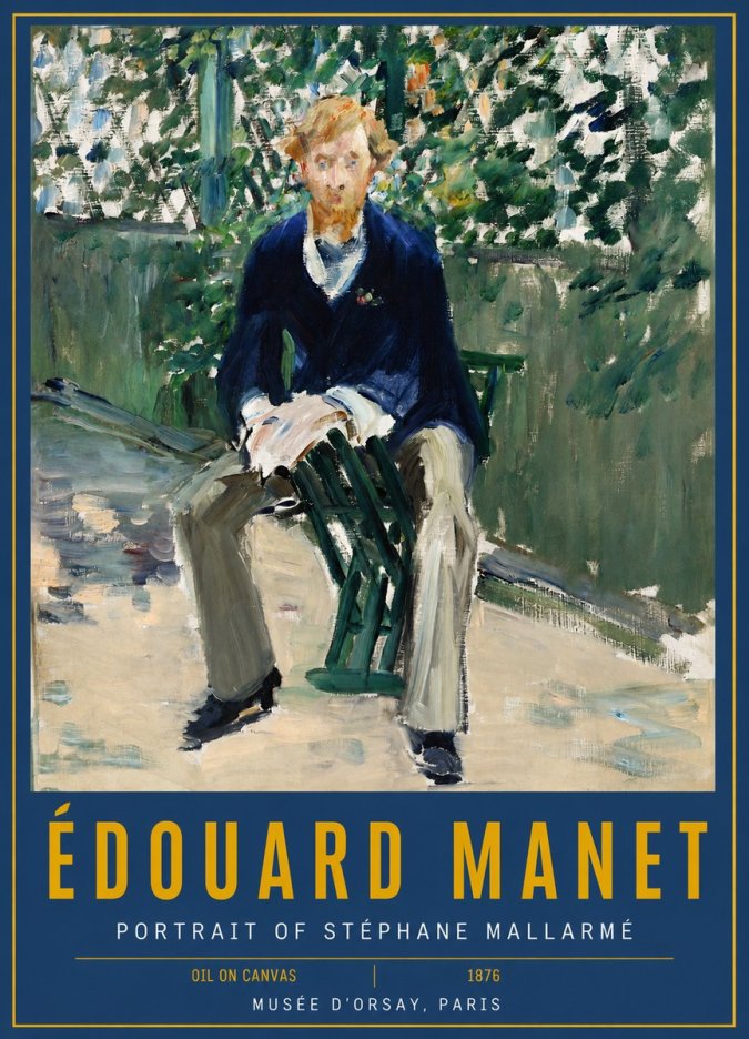 Édouard Manet Portrait of Stéphane Mallarmé II No2 - Juliste