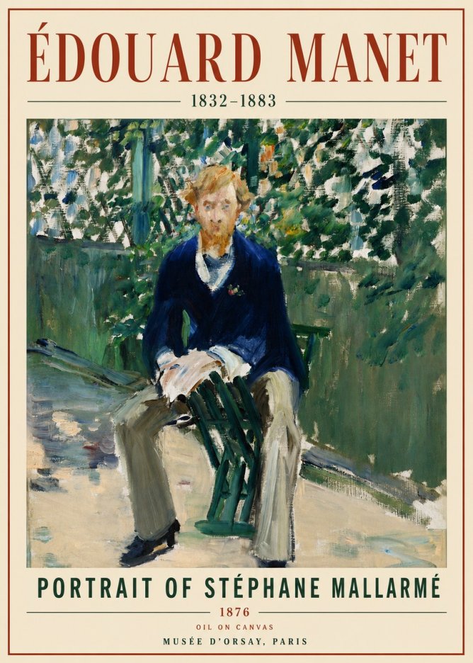 Édouard Manet Portrait of Stéphane Mallarmé II No5 - Juliste