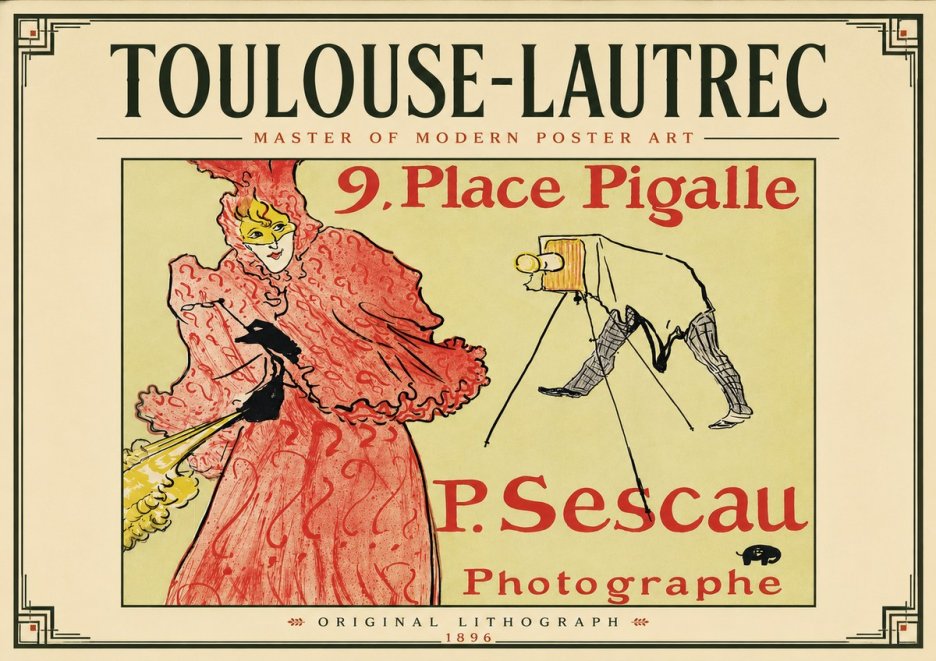 Toulouse-Lautrec 9. Place Pigalle No5 - Juliste