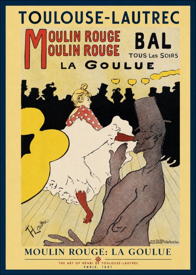 Toulouse-Lautrec Moulin Rouge: La Goulue No2 - Juliste