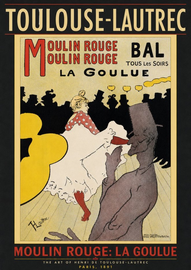 Toulouse-Lautrec Moulin Rouge: La Goulue No5 - Juliste