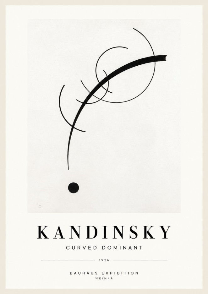 Kandinsky Curved Dominant No1 - Juliste