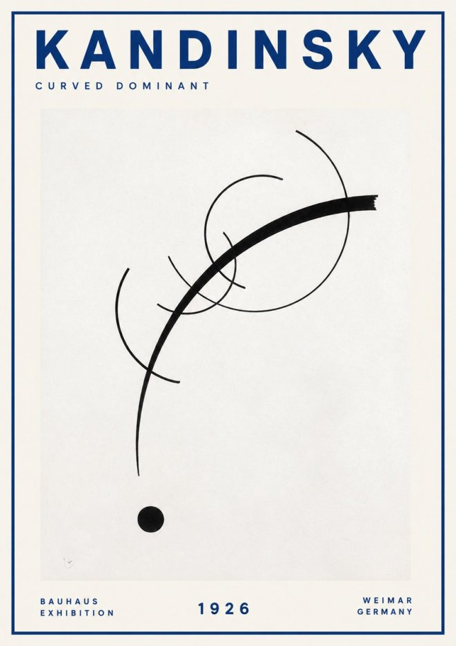 Kandinsky Curved Dominant No2 - Juliste