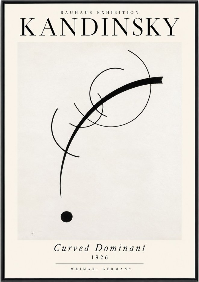 Kandinsky Curved Dominant No4 - Juliste
