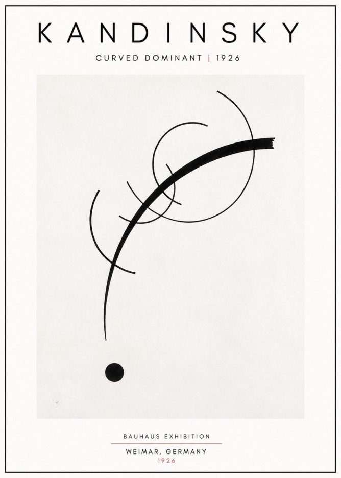 Kandinsky Curved Dominant No5 - Juliste