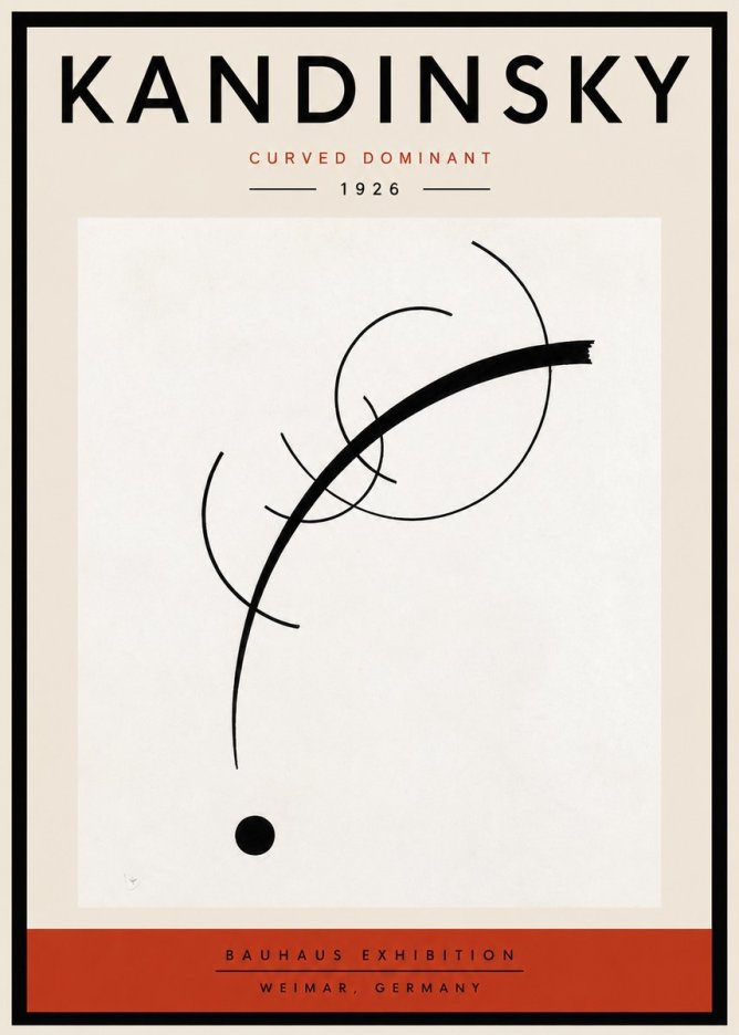 Kandinsky Curved Dominant No6 - Juliste