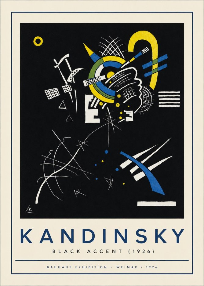 Kandinsky Black Accent (1926) No2 - Juliste