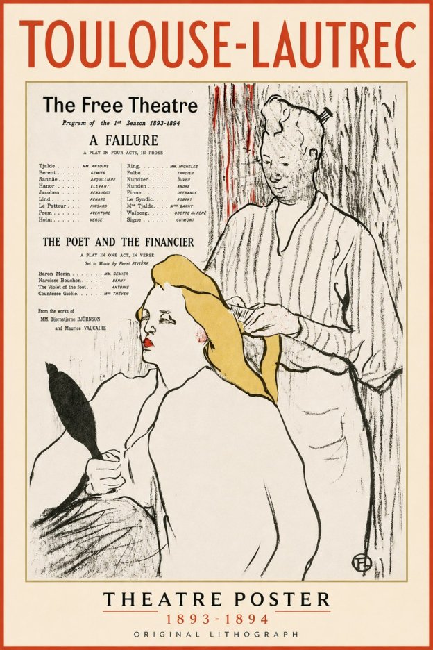 Toulouse-Lautrec Le Théâtre Libre - Une Faillite / Le Poète Et Le Financier No3 - Juliste