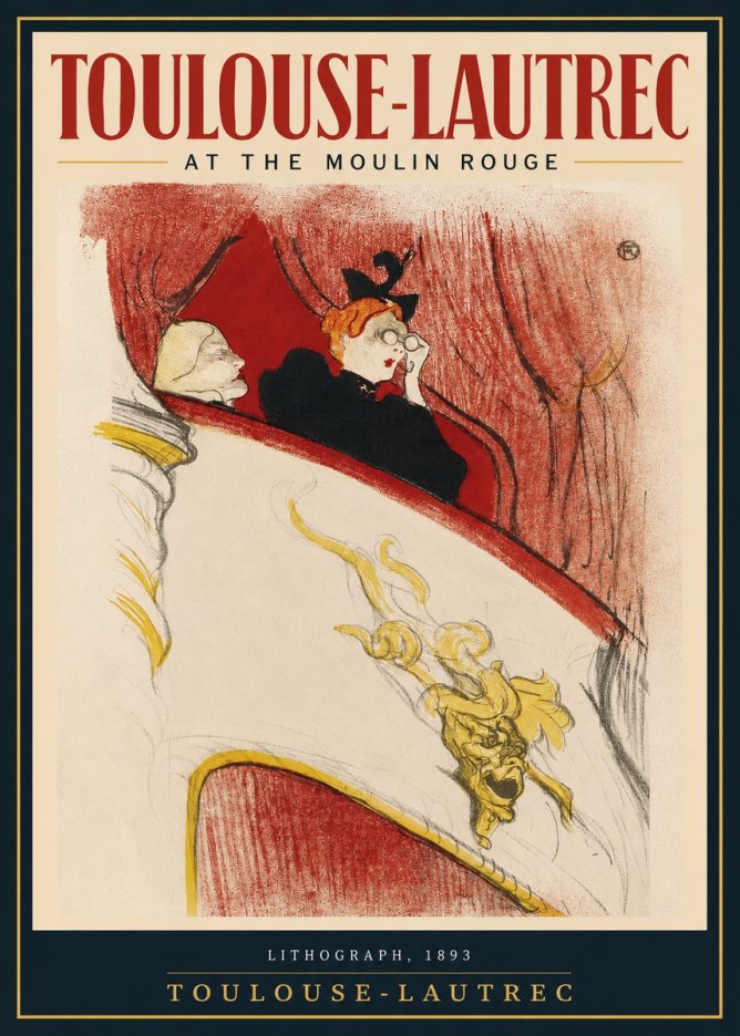 Toulouse-Lautrec At the Moulin Rouge I No2 - Juliste