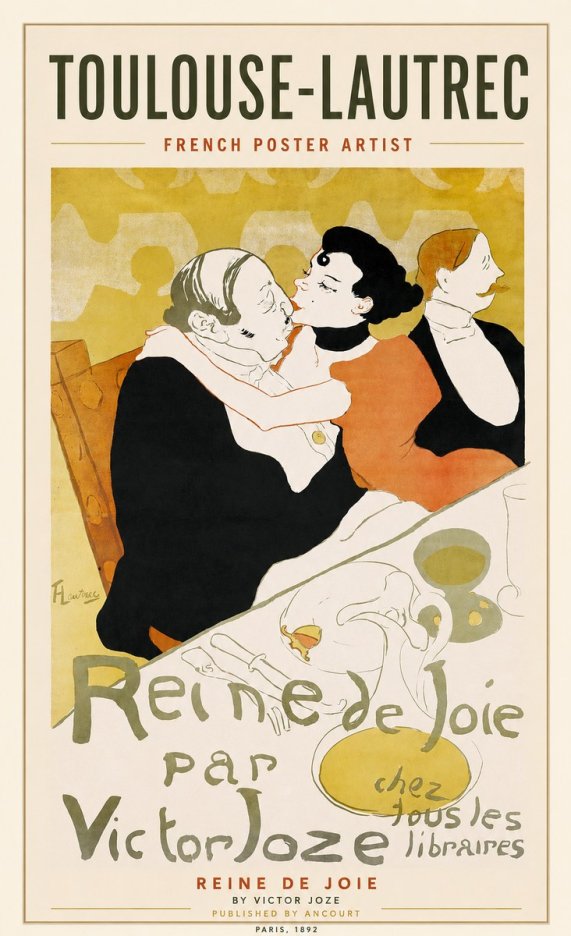 Toulouse-Lautrec Reine De Joie I No1 - Juliste