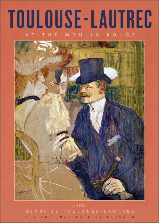 Toulouse-Lautrec At the Moulin Rouge III No5 - Juliste