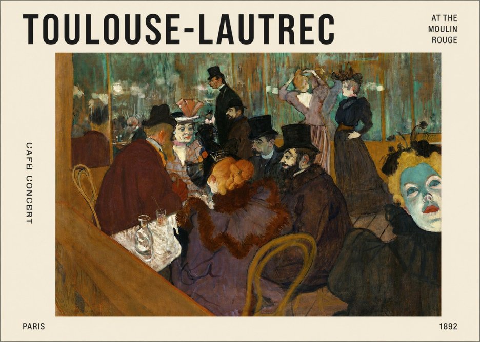 Toulouse-Lautrec At the Moulin Rouge IV No3 - Juliste