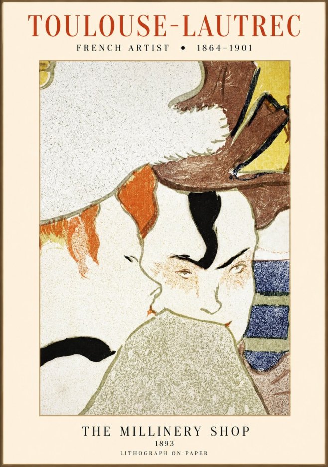 Toulouse-Lautrec The Millinery Shop No1 - Juliste