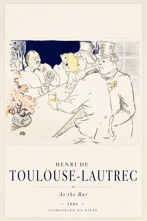 Toulouse-Lautrec At the Bar No1 - Juliste