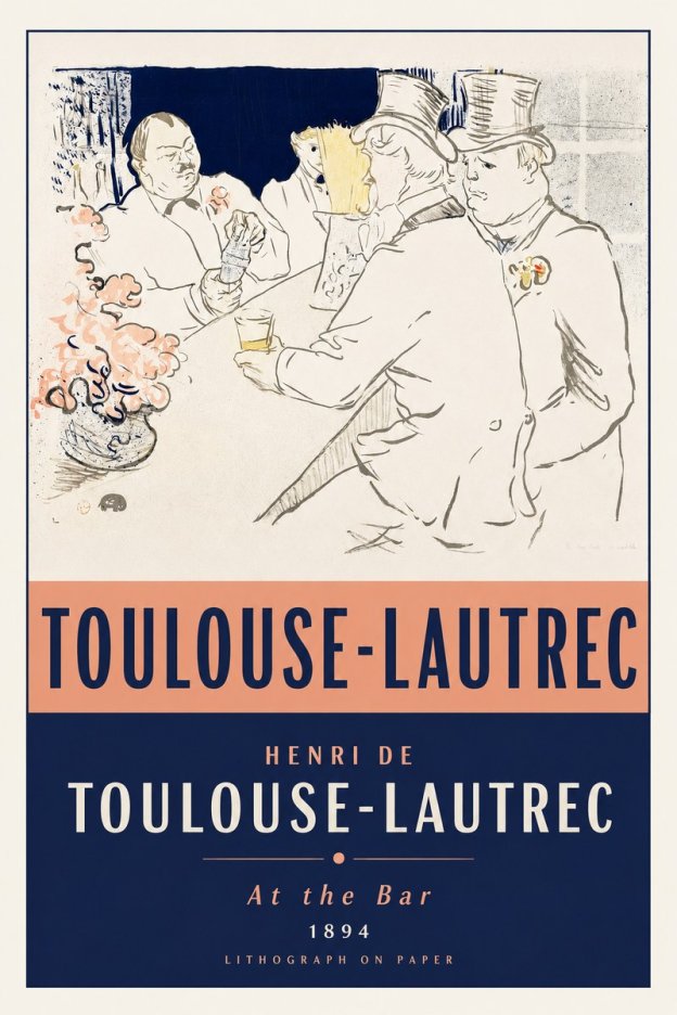 Toulouse-Lautrec At the Bar No2 - Juliste