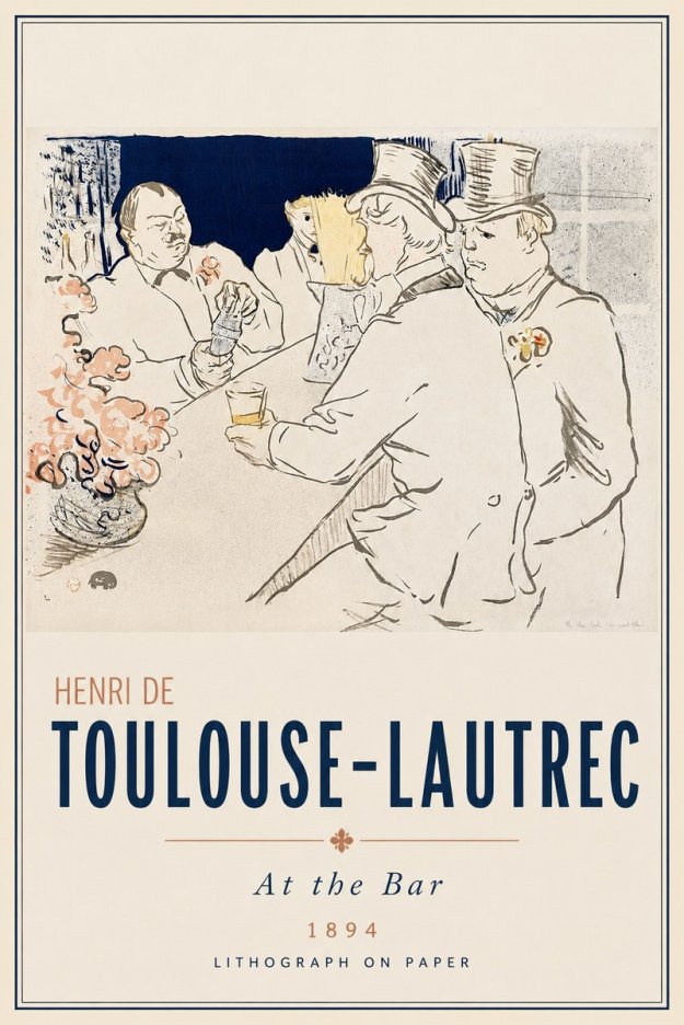 Toulouse-Lautrec At the Bar No3 - Juliste