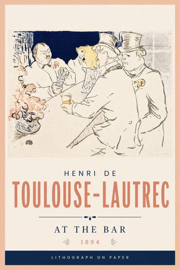 Toulouse-Lautrec At the Bar No4 - Juliste