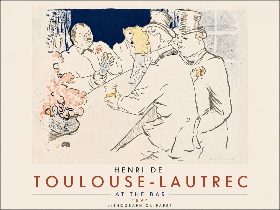 Toulouse-Lautrec At the Bar No6 - Juliste