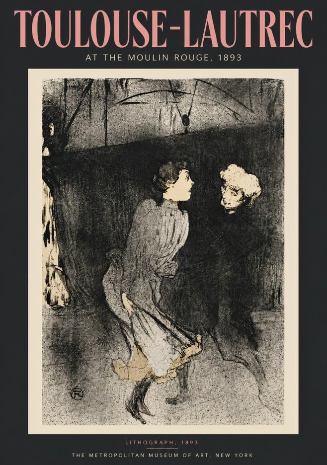 Toulouse-Lautrec At the Moulin Rouge VI No5 - Juliste